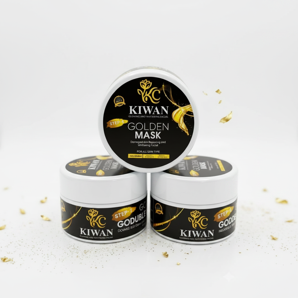 Kiwan Golden Mask - White Background Square