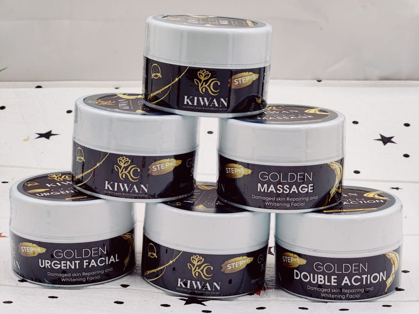 Kiwan 6-Step  Golden Glowing & Whitening Facial Kit